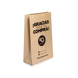 Bolsa de entrega papel madera con logo 12 x 25