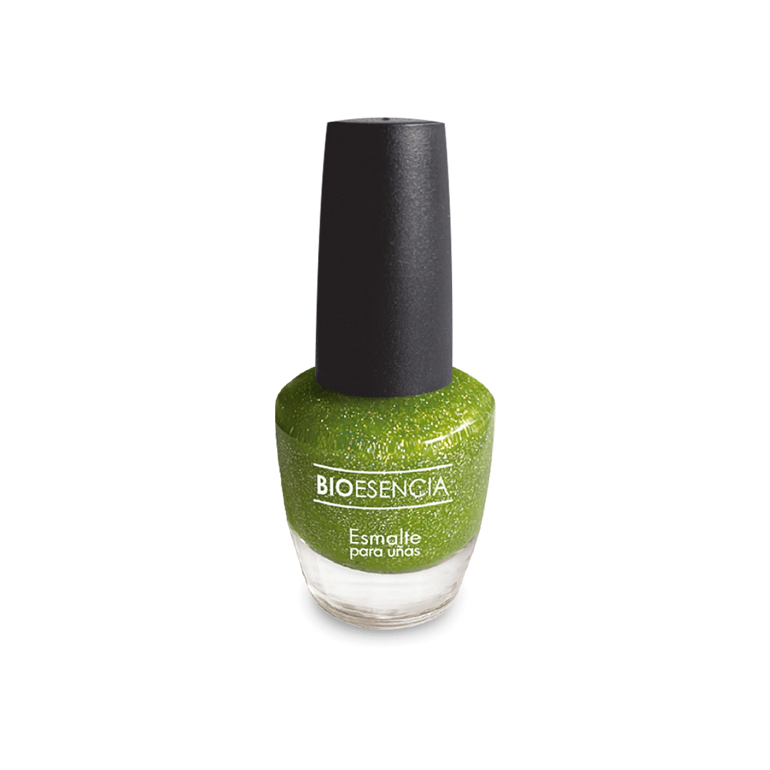 Esmalte holográfico verde mágico
